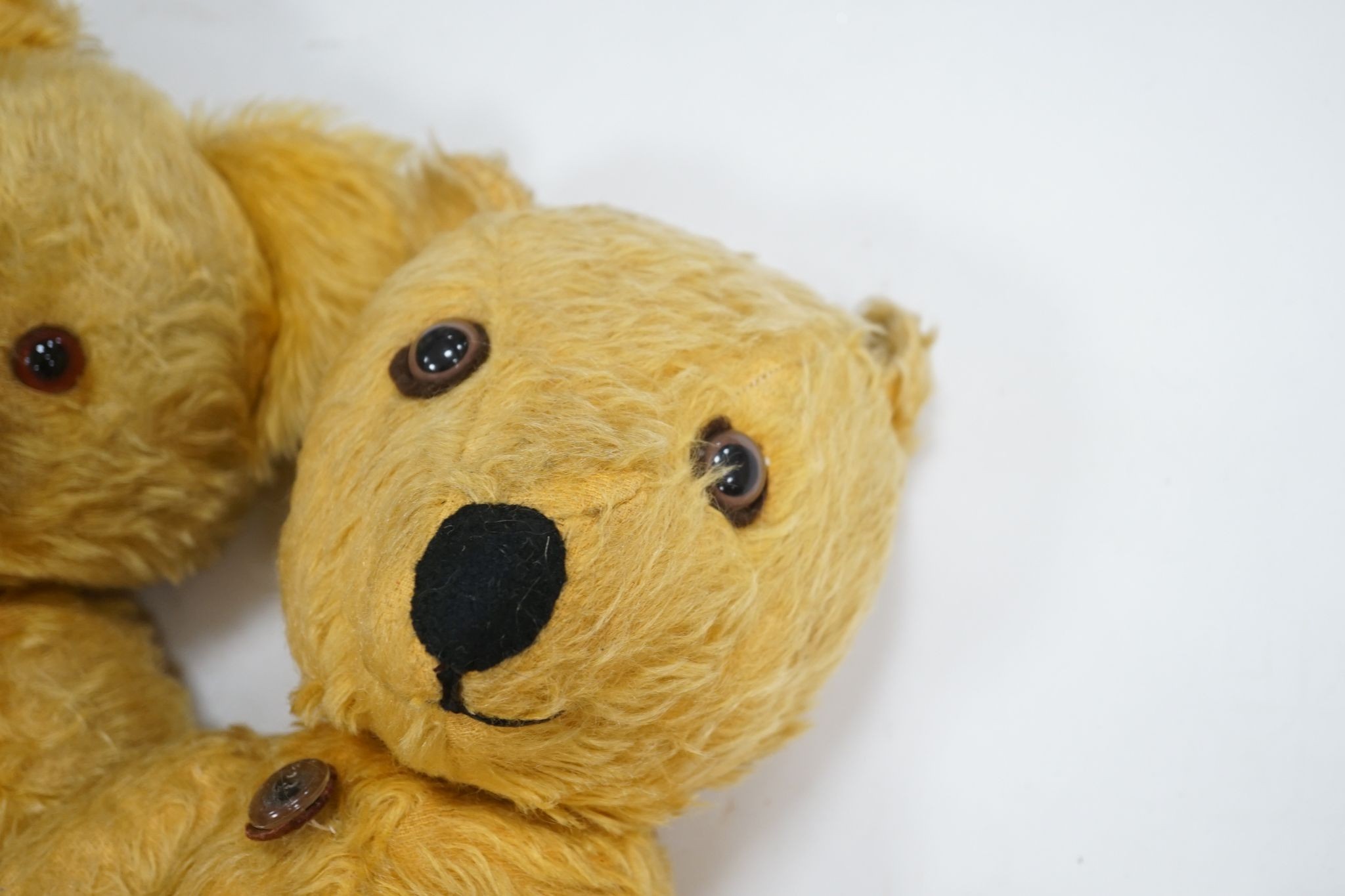 An Irish Bear with label, Erris Toys, 21in., with Pedigree, 22in. and a Wendy Boston, with label, 17in.